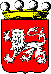 Gules, a lion passant guardant agrgent